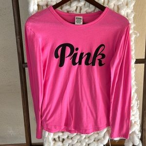 long sleeve victoria’s secret shirt with small blue stain by tag 🏷